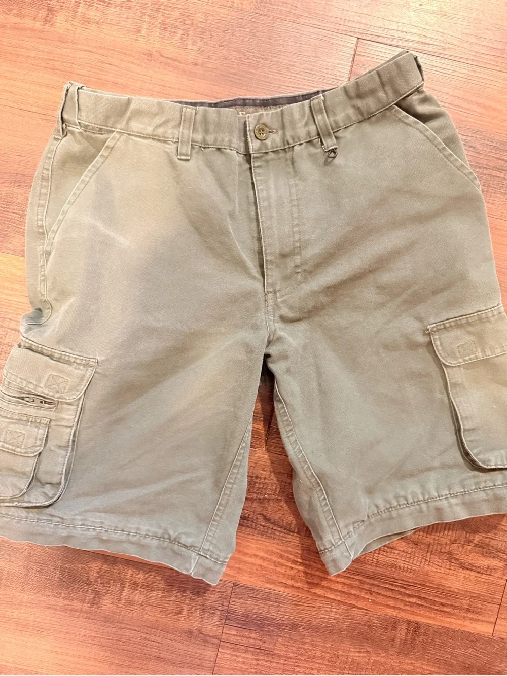Kids Olive Cargo Shorts